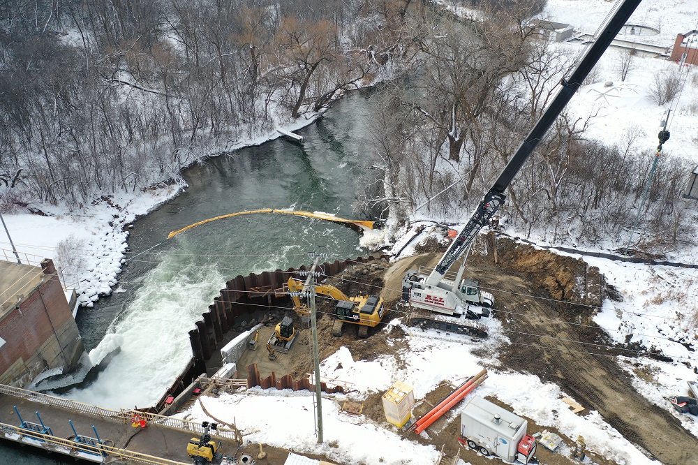 How We Installed a New Spillway Wall at a Private Hydropower Dam